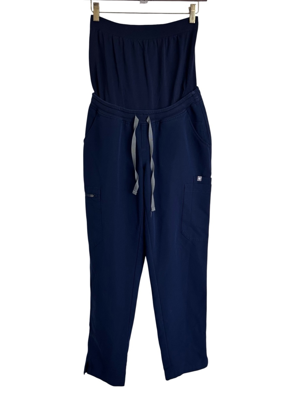 Figs Yola Maternity Bottoms Navy Blue Scrub Pants Size Small